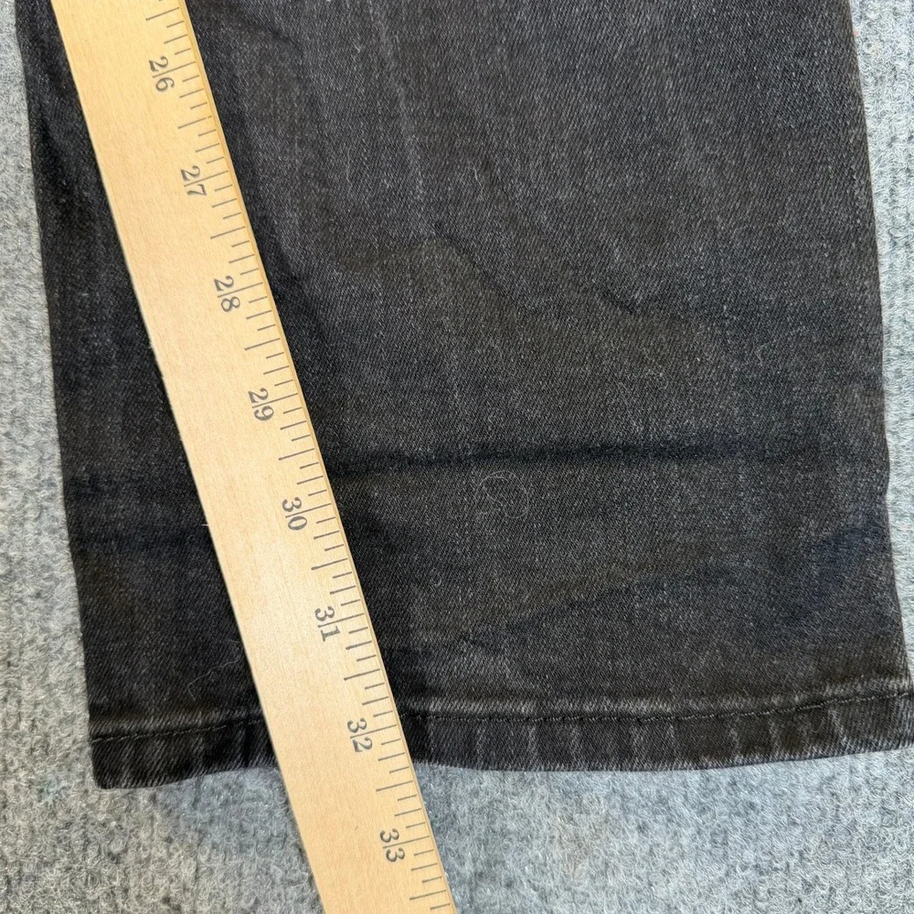 True Religion Rocco Flap Mens Relaxed Skinny Jeans Rinse Black Size 36 #3253